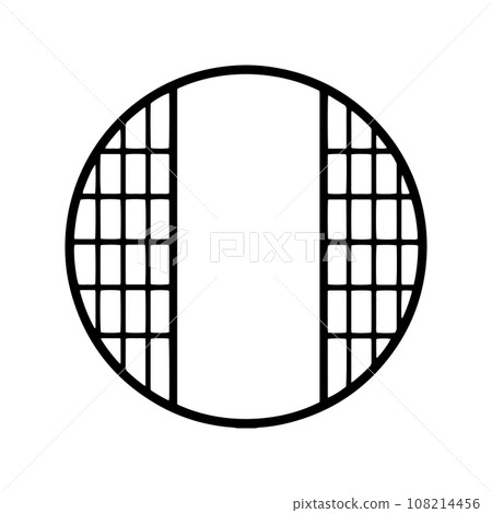 Japanese-style round window - Stock Illustration [108214456] - PIXTA