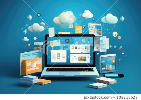 Economic and Financial graphs with glowing lines and diagram on digital screen. Trading market and economic concept. Generative AI Economic and Financial graphs with glowing lines and diagram on digital screen. Trading market and economic concept. Generative AI 108215622