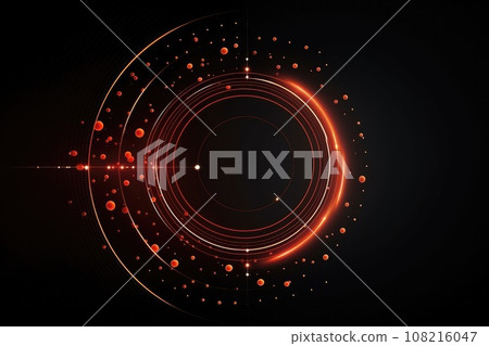 Colorful Circle line abstract background. Generative AI Colorful Circle line abstract background. Generative AI 108216047