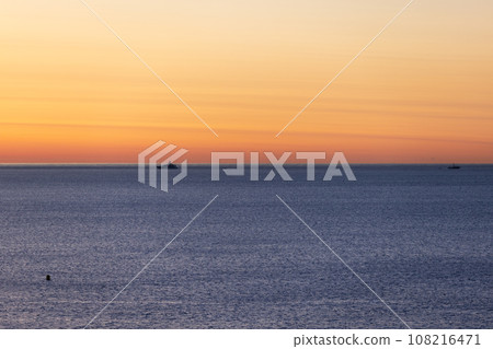Early morning Mediterranean view in Nice, France 108216471