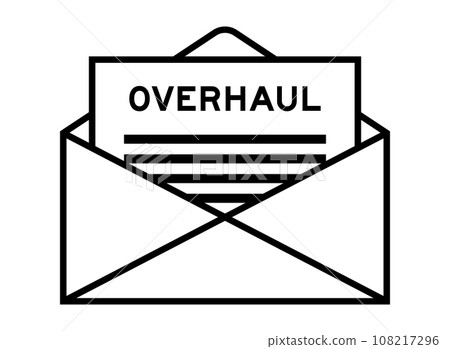 Envelope and letter sign with word overhaul as the headline Envelope and letter sign with word overhaul as the headline 108217296