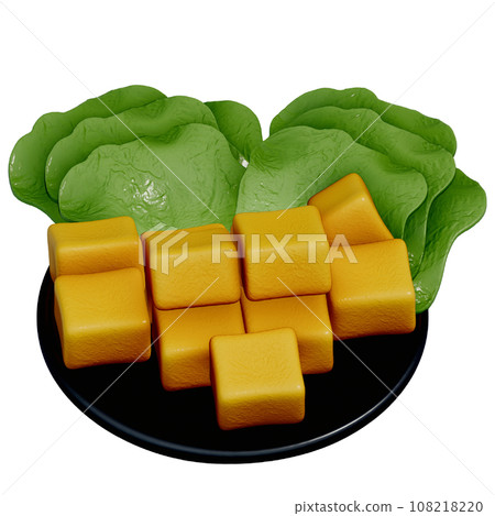 Shabu-shabu 3d illustration , Fish Tofu Shabu-shabu 3d illustration , Fish Tofu 108218220