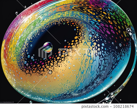 colorful magic bubble background 108218674