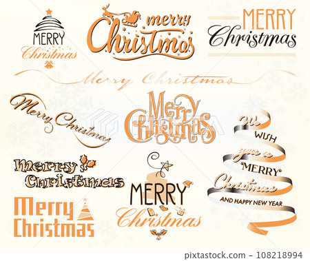 Christmas gorgeous logo collection_single color 108218994