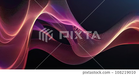 Abstract Waving Particle Technology Background Design  108219010