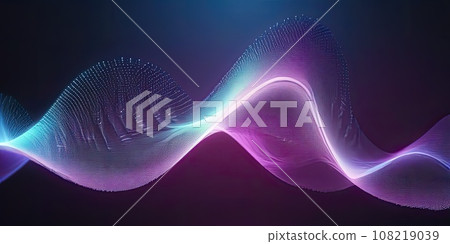 Abstract Waving Particle Technology Background Design  108219039