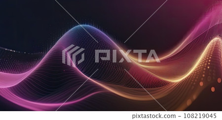 Abstract Waving Particle Technology Background Design  108219045