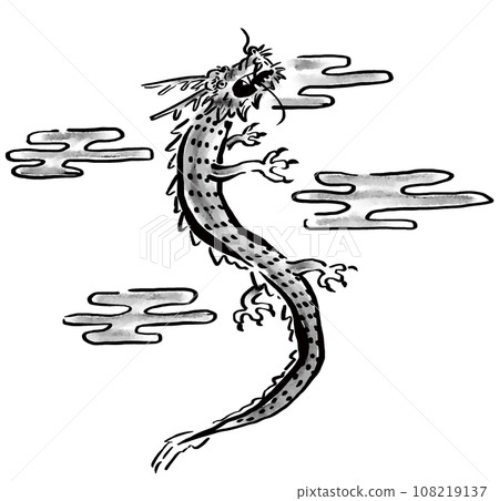 龍爬向天空的插圖 龍爬向天空的插圖 108219137