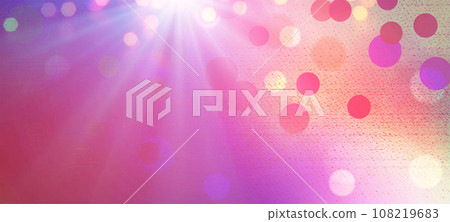 Pink bokeh widexcreen background with copy space for text or image, Usable for banner, poster, Ad, events, party, sale, celebrations, and various design works 108219683