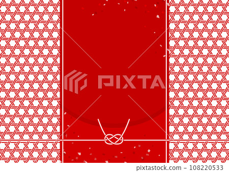 日式背景_kagome_鮑魚結_紅色 108220533