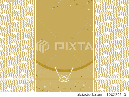 Japanese style background_Ajiro_Abalone knot_Gold 108220540