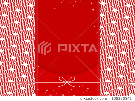 Japanese style background_Ajiro_Bowknot_Red 108220541