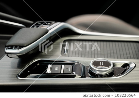 Close-up of an automatic transmission of a modern car.  108220564