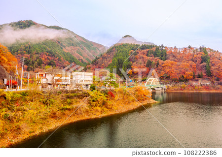奧多摩湖的秋景2022 108222386