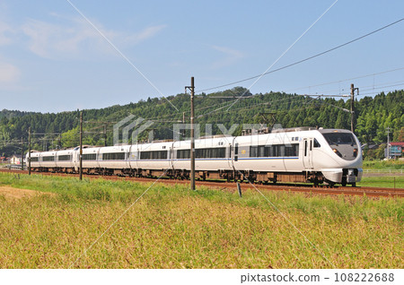 Hokuriku Main Line Ushinotani-Daishoji JR West 683 series S05+S28 formation (Kanazawa) Shirasagi 108222688