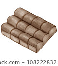 chocolate bar isolated on white background 108222832
