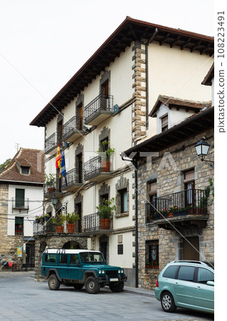 Hecho village in Huesca Aragon Spain. 108223491