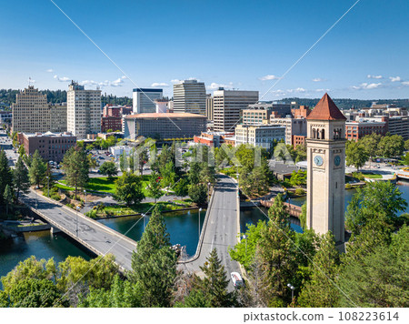 spokane landmark washington clocktower downtown 108223614