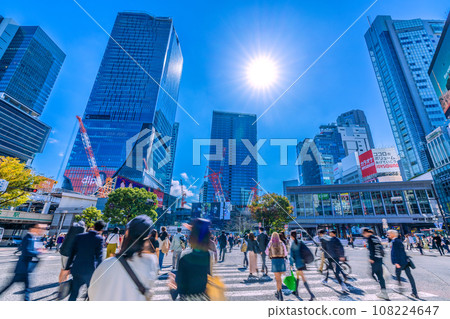 日本東京市容10月/全國平均/連續6週下降↓...繁華的澀谷...6棟建築物矗立...明天的希望之光=24日 108224647