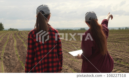 farmer tablet work field, business colleague, partner team group people, teamwork, sprout corn farm soil, green grass field corn, wireless gadget tablet, walking boots with digital tablet, accuracy farmer tablet work field, business colleague, partner team group people, teamwork, sprout corn farm soil, green grass field corn, wireless gadget tablet, walking boots with digital tablet, accuracy 108227318