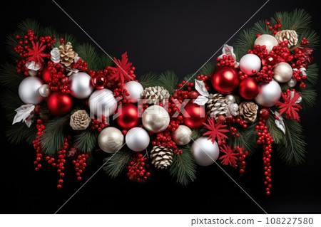 Christmas garland AI generated 108227580