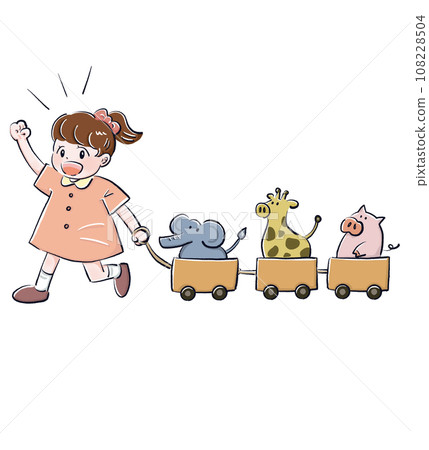 Girls playing with toys 108228504