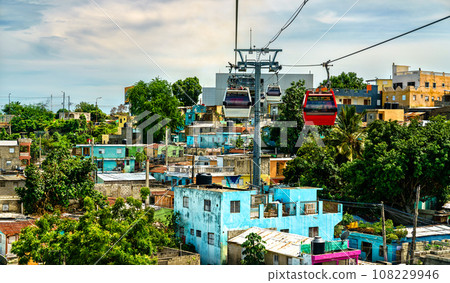 Cable car, public transit in Santo Domingo, capital of Dominican Republic 108229946