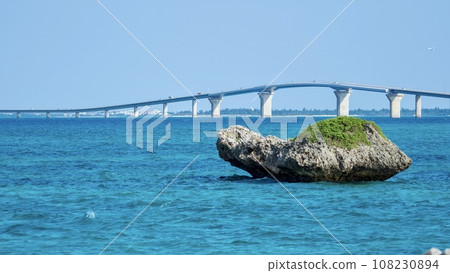 Bridge over the blue sea 108230894