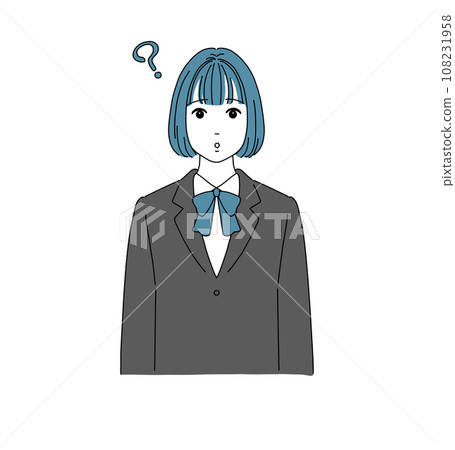 Female student with doubts - Stock Illustration [108231958] - PIXTA