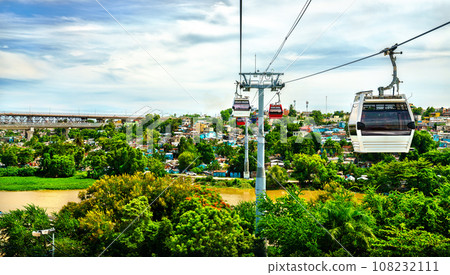 Cable car, public transit in Santo Domingo, capital of Dominican Republic Cable car, public transit in Santo Domingo, capital of Dominican Republic 108232111