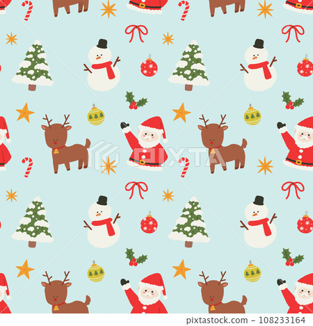Hand-drawn Christmas Illustration Seamless Pattern Hand-drawn Christmas Illustration Seamless Pattern 108233164