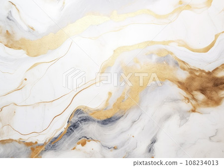 Luxury Gold Marble texture background. Panoramic Marbling texture design for Banner, invitation, wallpaper, headers, website, print ads, packaging design template. AI Generative. 108234013