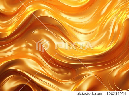Monocolor alcohol ink marbling raster background. Liquid waves and stains. Black and gold abstract fluid art. Acrylic and oil paint flow monochrome contemporary backdrop. AI Generative. 108234054