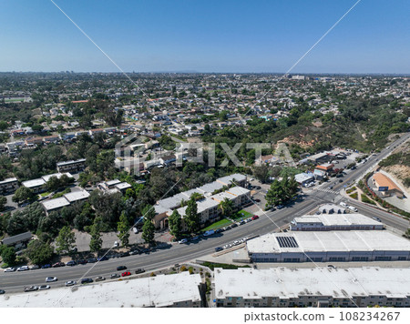 Aerial view of South San Diego residential neighborhood Aerial view of South San Diego residential neighborhood 108234267