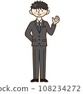 A man in a suit who guides with a smile 108234272