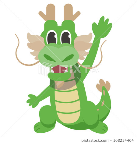 Cute dragon character illustration_Greetings Cute dragon character illustration_Greetings 108234404