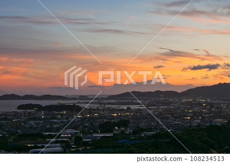 Dusk in Gamagori city area 108234513