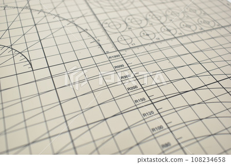 closeup grey cutting mat, equipment in office closeup grey cutting mat, equipment in office 108234658