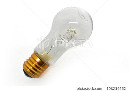 golden light bulb isolated on white background 108234662