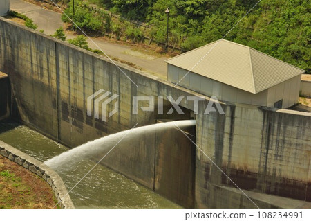 Water discharge downstream of Miharu Dam Water discharge downstream of Miharu Dam 108234991