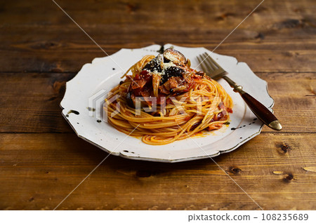 Eggplant tomato sauce pasta Eggplant tomato sauce pasta 108235689