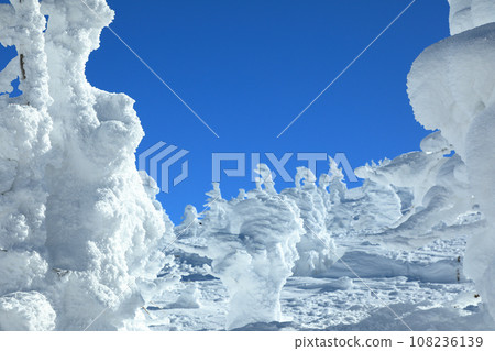 Yamagata Zao Ski Resort Gondola Station Monster frost-covered tree at the top of Mt. Jizo Yamagata Zao Ski Resort Gondola Station Monster frost-covered tree at the top of Mt. Jizo 108236139