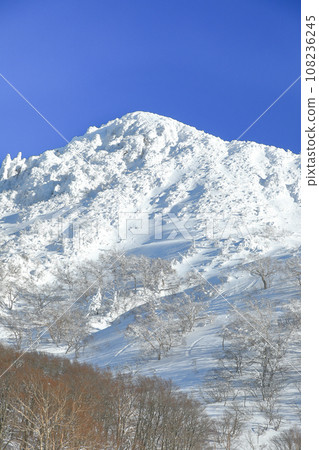 Yamagata Zao Ski Resort - Spectacular snowy view of Mt. Goro from the central ski slope Yamagata Zao Ski Resort - Spectacular snowy view of Mt. Goro from the central ski slope 108236245