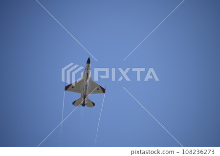 Blue Impulse flying in the blue sky <Air Festa Hamamatsu> 108236273