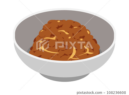納豆放在一個小碗裡 納豆放在一個小碗裡 108236608