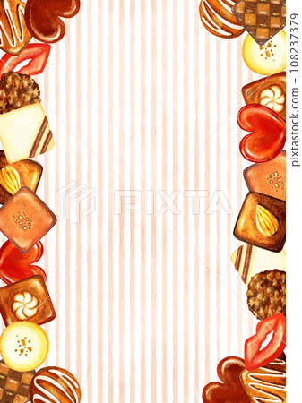 巧克力和條紋背景 巧克力和條紋背景 108237379
