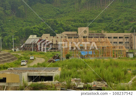 Elementary school destroyed by the tsunami of the Great East Japan Earthquake 108237542