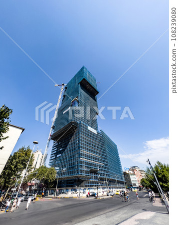 Multi-storey shopping center under construction. Eyes of Tirana, Albania 108239080