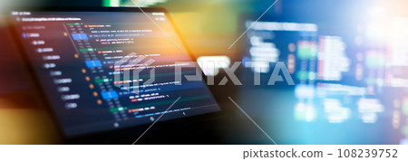 Abstract screen of web developer . Data network hardware Concept. Abstract screen of web developer . Data network hardware Concept. 108239752