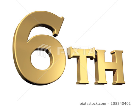 3DCG character "6th / 6th" gold, gold 108240401